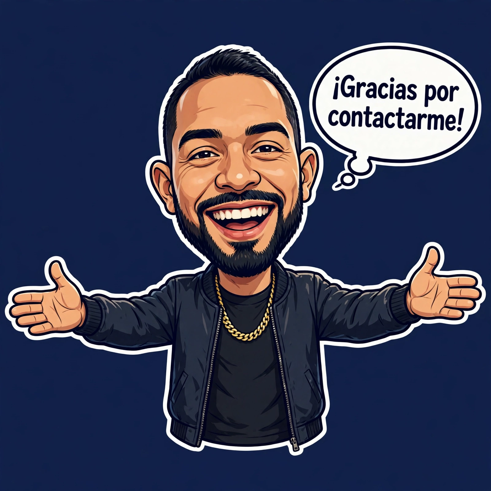 Mateo caricatura — ¡Gracias por contactarme!